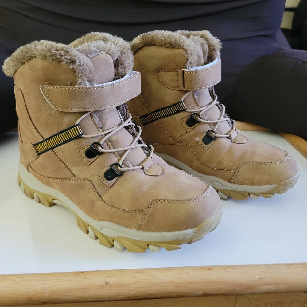 Hobibear Kids Winter Plush Fur Boots Size 38